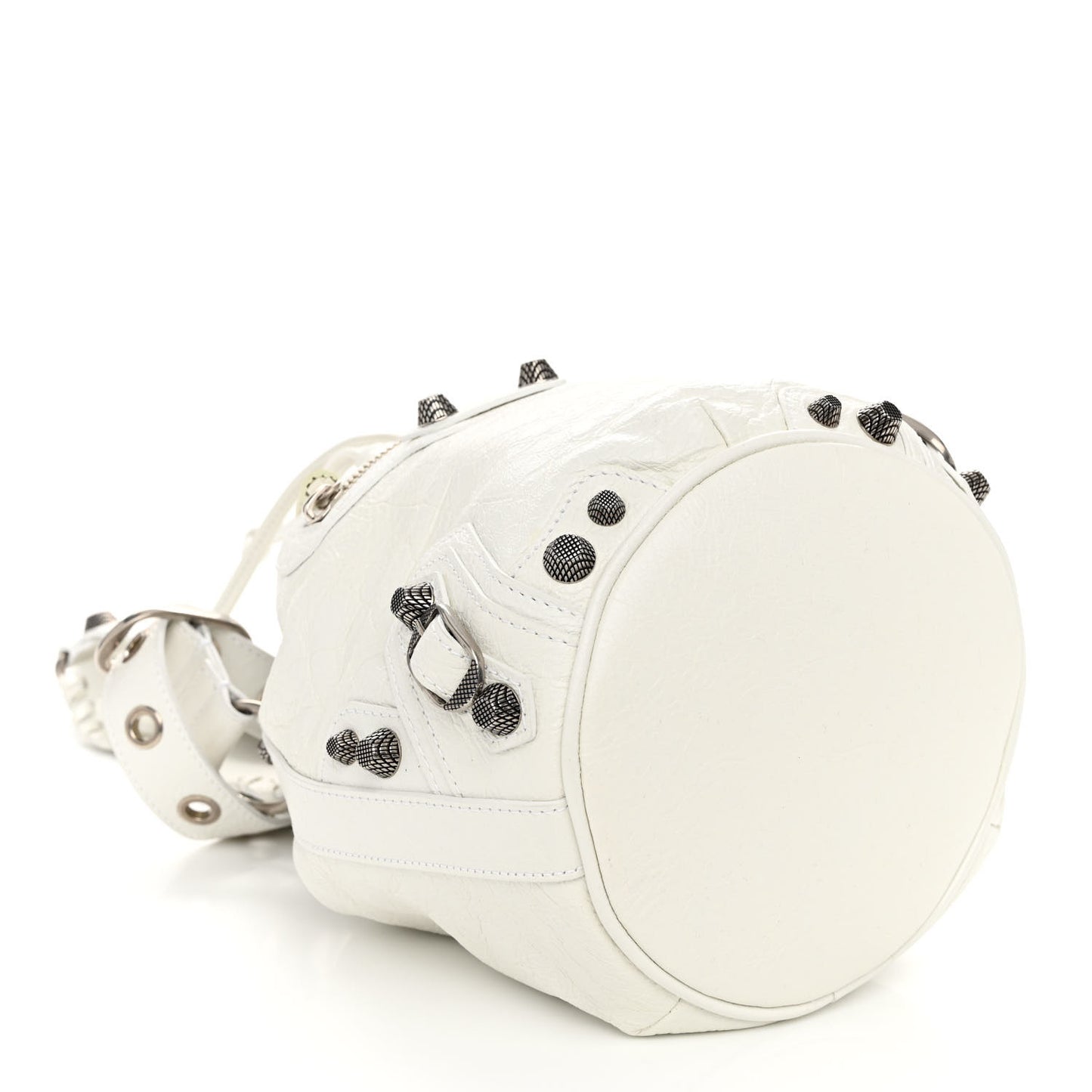 Agneau Arena Le Cagole Bucket Bag XS Optic White