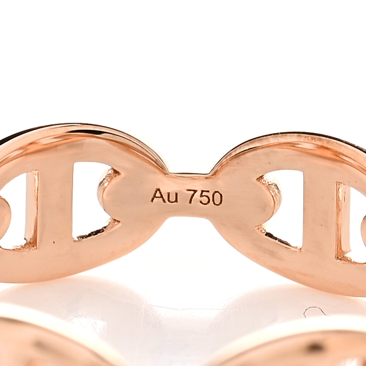 Hermes 18K Rose Gold PM Chaine D'Ancre Enchainee Ring 55 7.25 6 of 7
