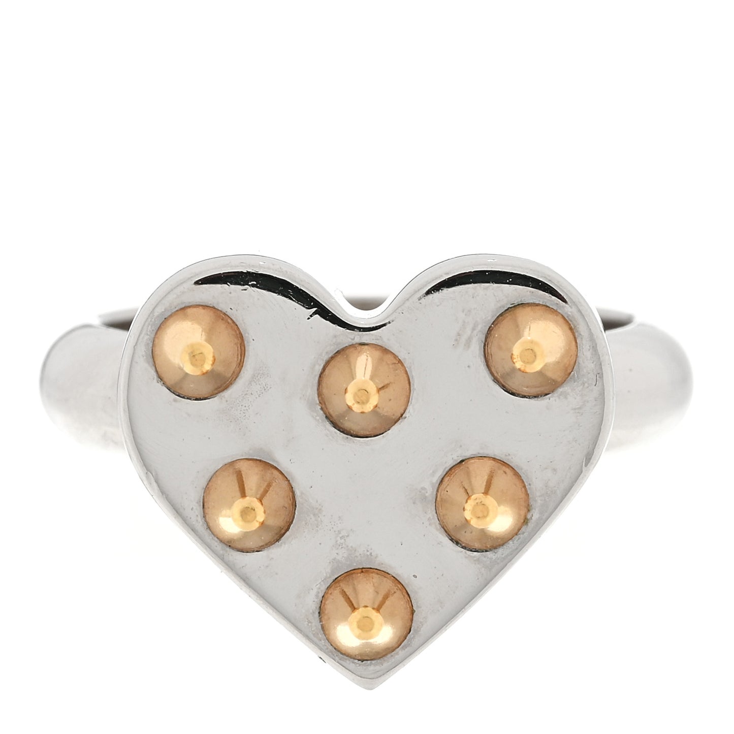 Metal Studded Berg Spiky Valentine Ring M 54/6.75 Silver Gold
