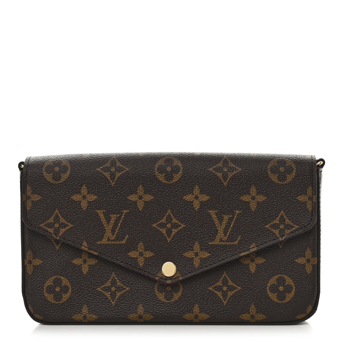 Monogram Pochette Felicie Chain Wallet Fuchsia