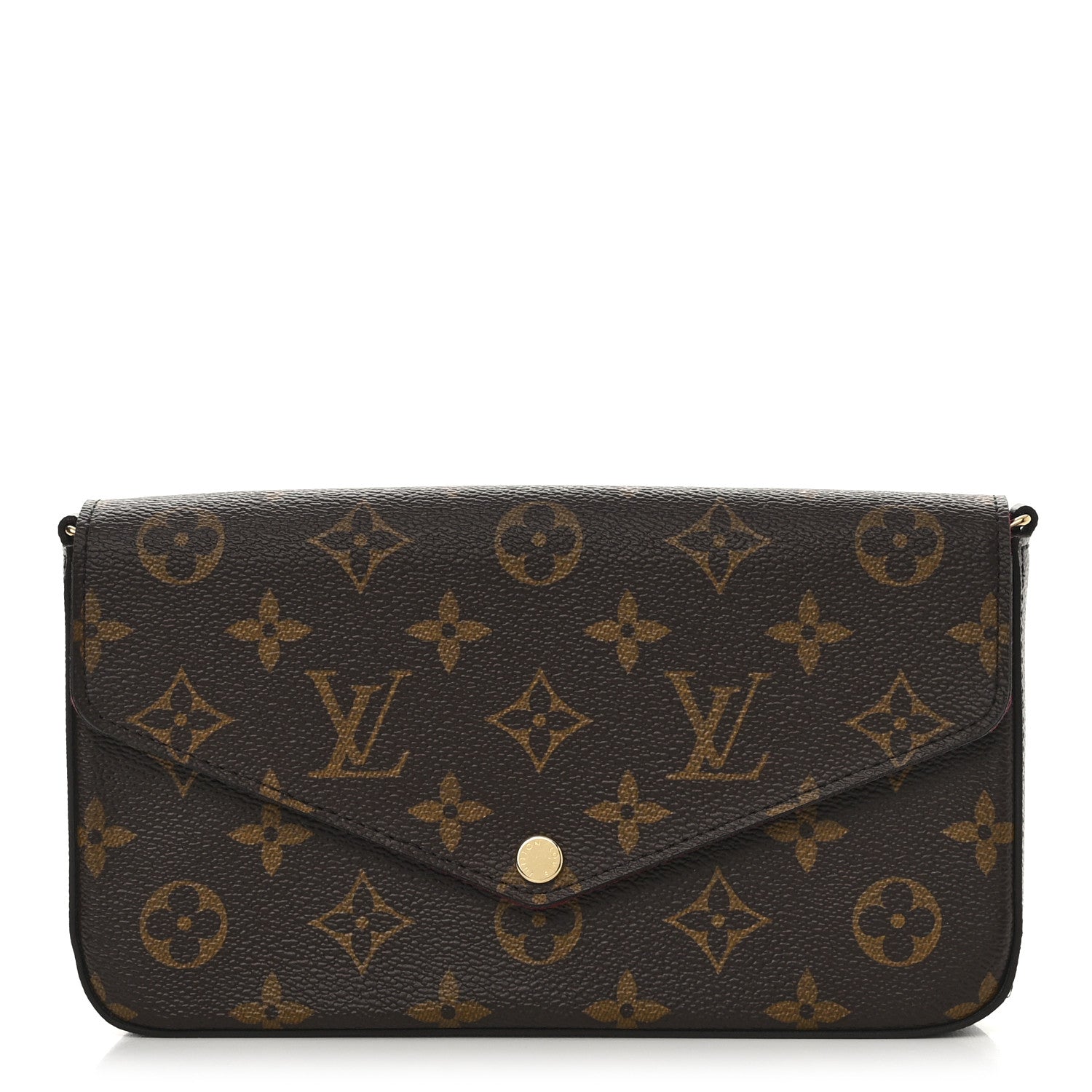 Louis Vuitton Monogram Pochette Felicie Chain Wallet Fuchsia 3 of 12