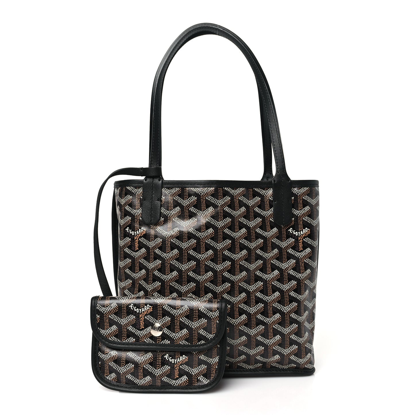 Goyardine Reversible Mini Anjou Black