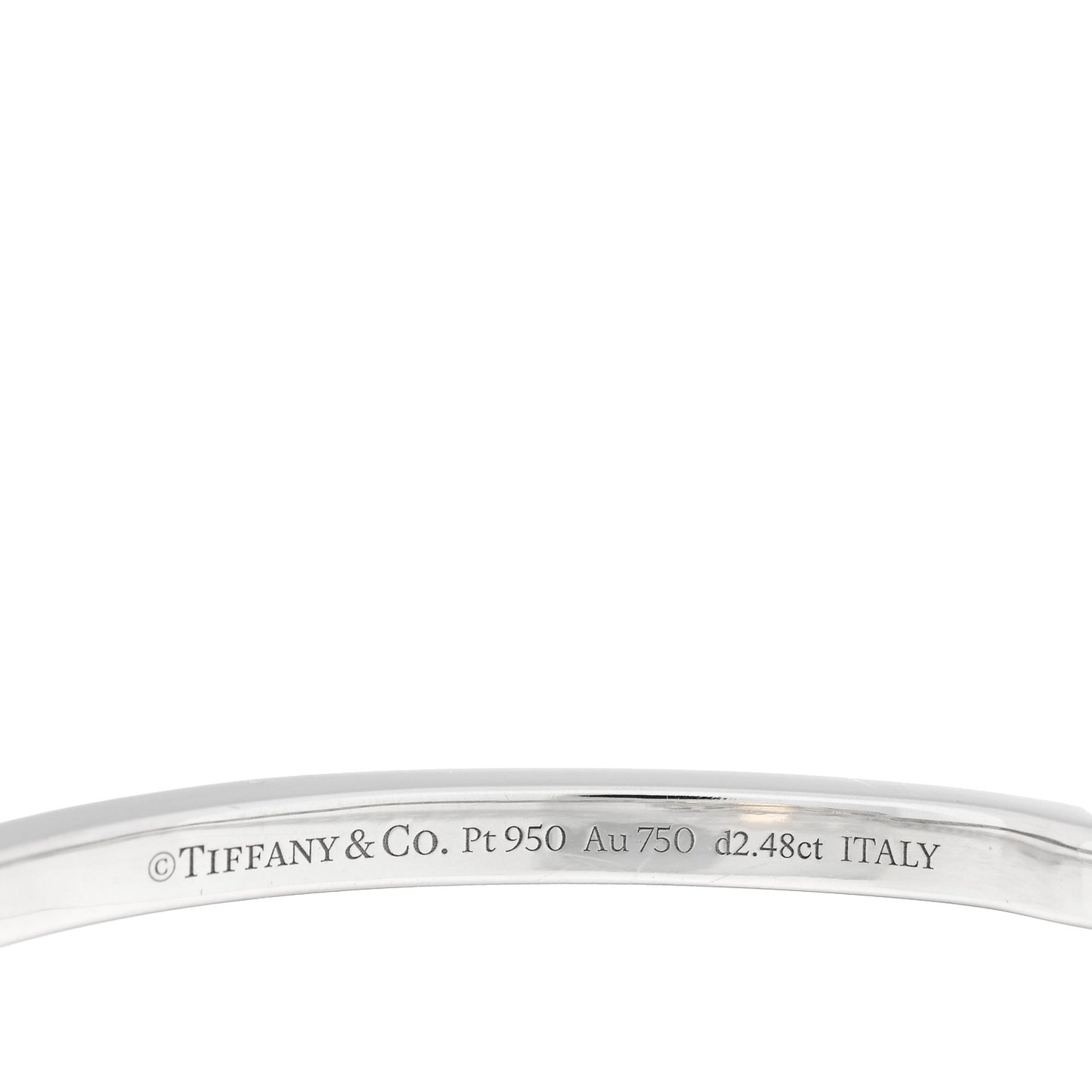 Platinum 18K Yellow Gold Diamond Edge Hinged Bypass Bangle Bracelet