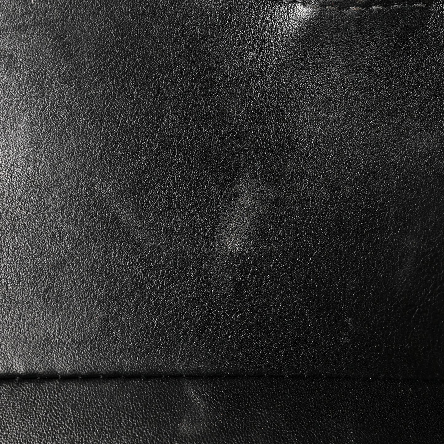 Calfskin Embossed Oblique Saddle Bag Black