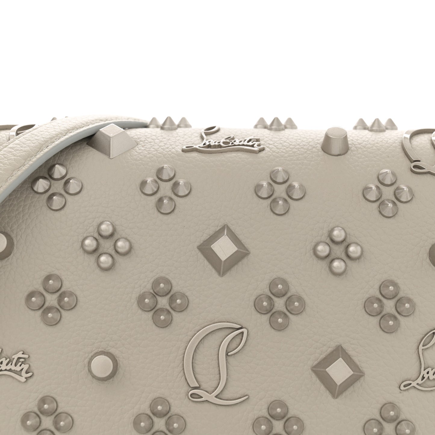Calfskin Spikes Loubinthesky Paloma Clutch Goose