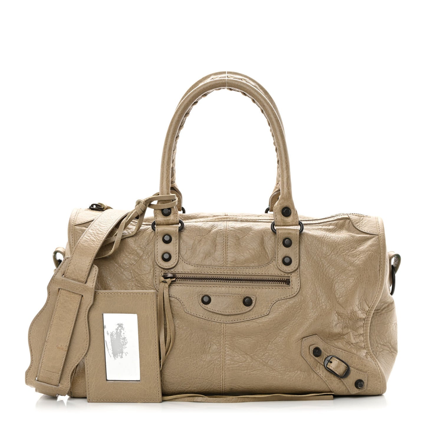 Agneau Classic Hardware Maxi Twiggy Latte Beige