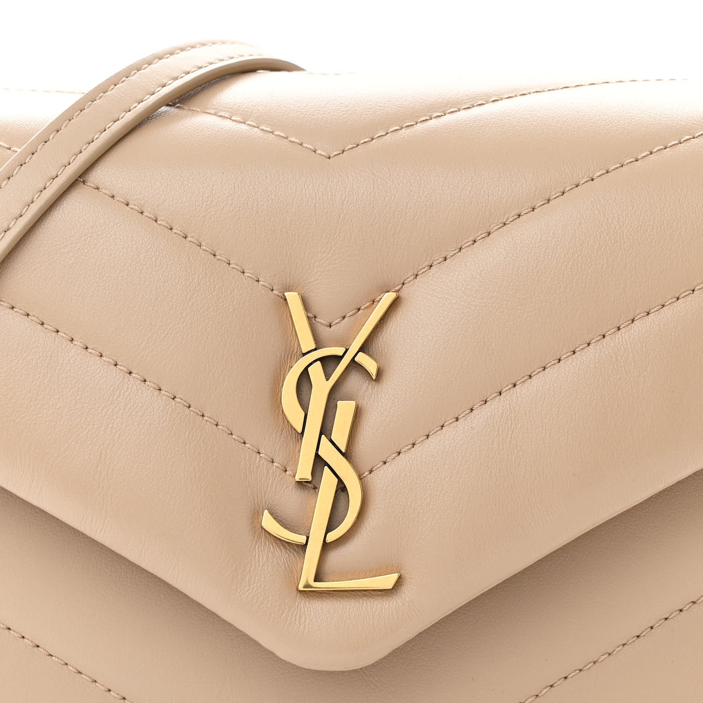 Calfskin Y Quilted Monogram Toy Loulou Crossbody Bag Dark Beige