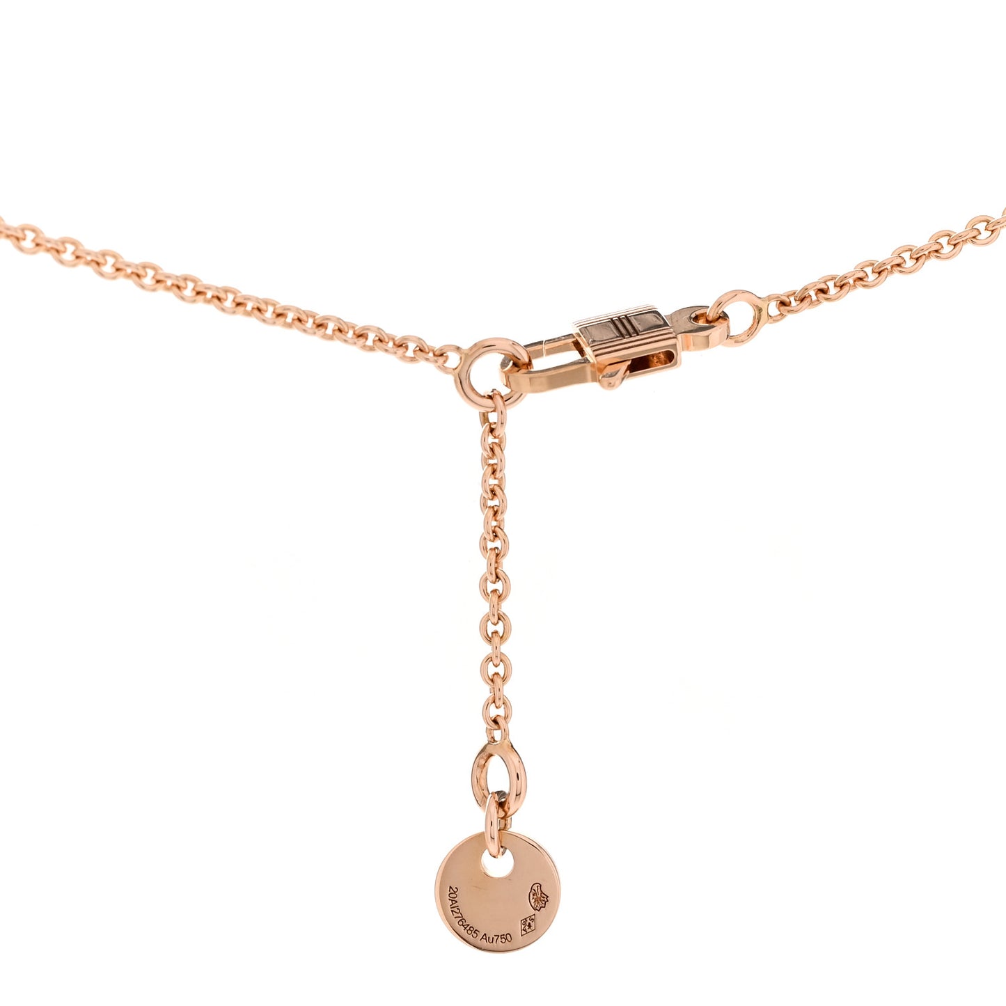 18K Rose Gold Black Jade Constance Amulettes Pendant Necklace