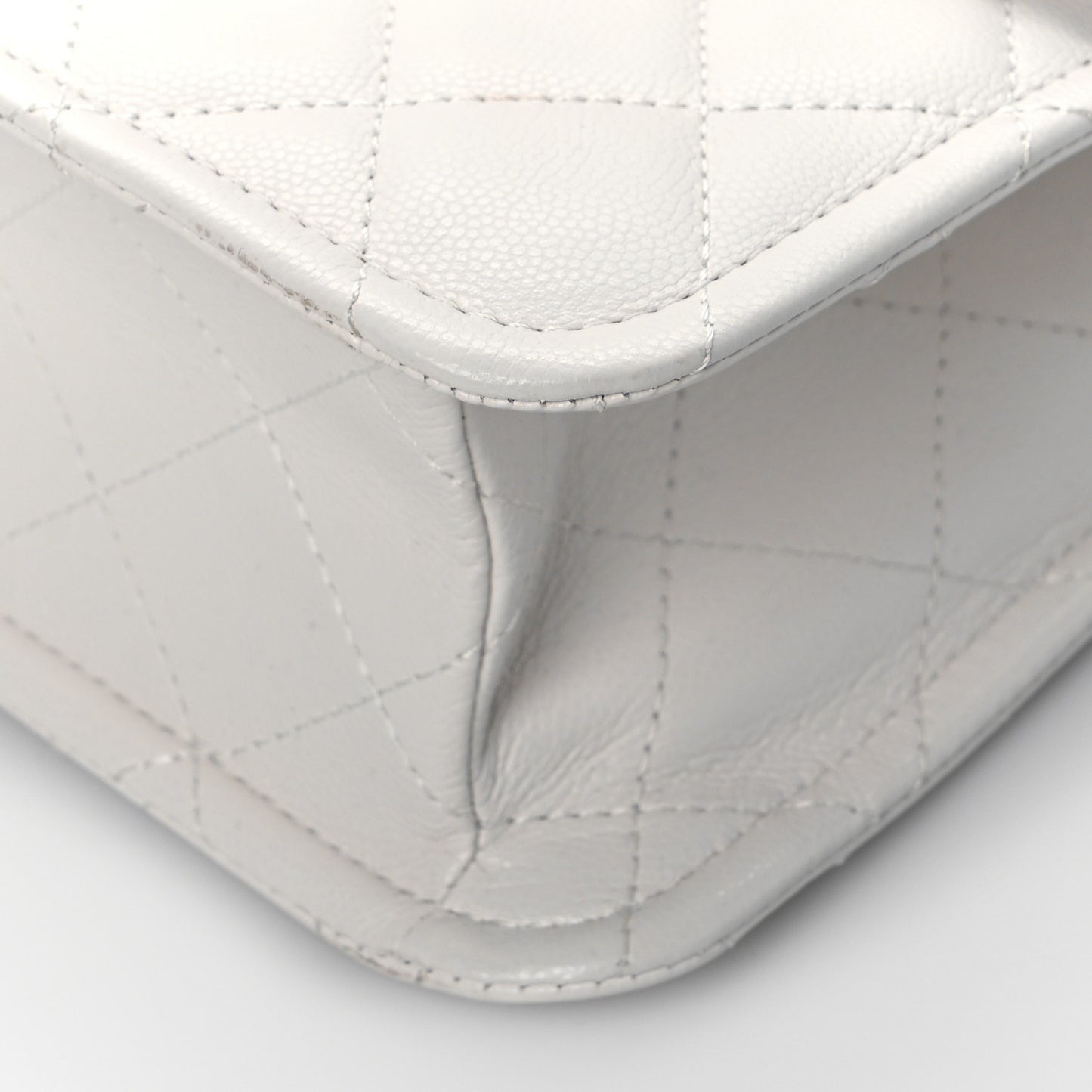 Caviar Quilted Large Sweet Classic Flap White