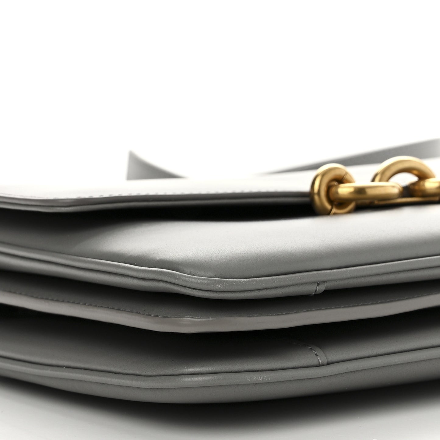 Smooth Calfskin Le Maillon Satchel Grey