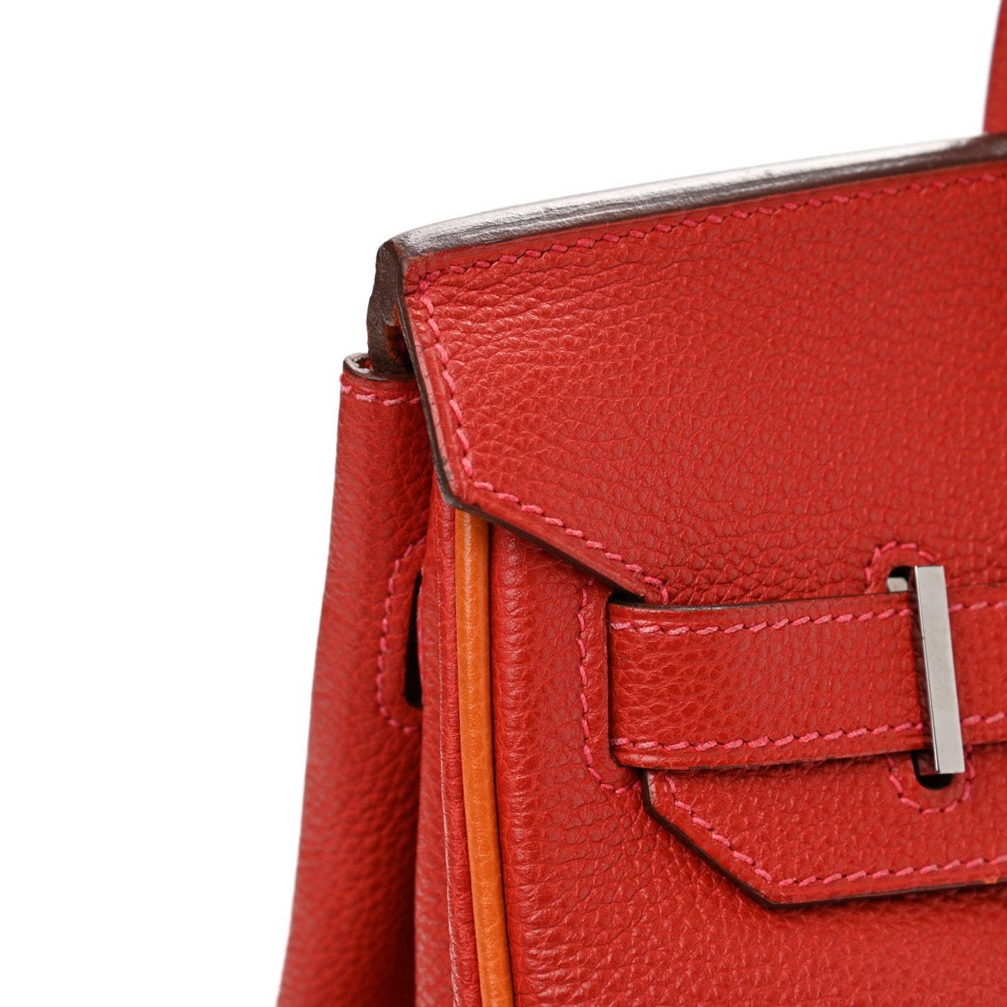 Togo Bi-Color Birkin 30 Rouge Casaque Potiron