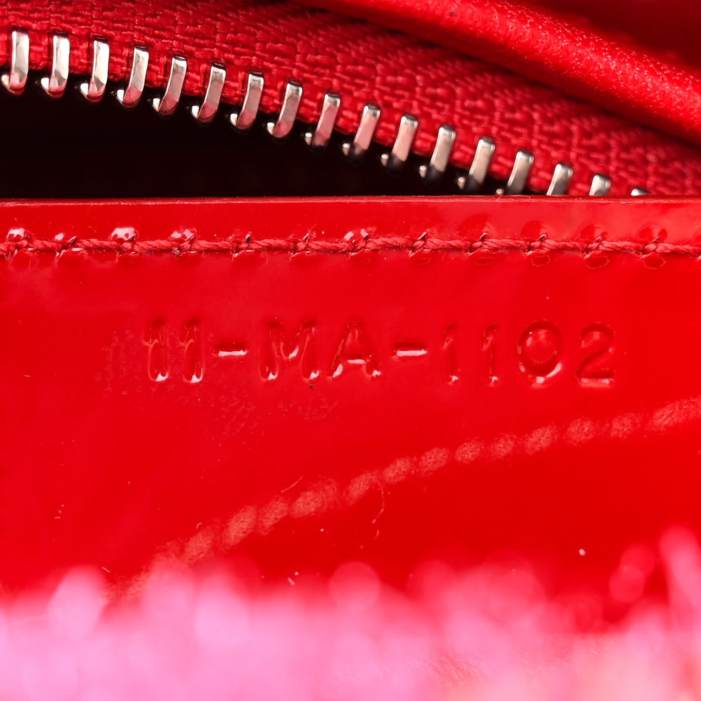 Tweed Fringe Rhinestone Medium Lady Dior Red