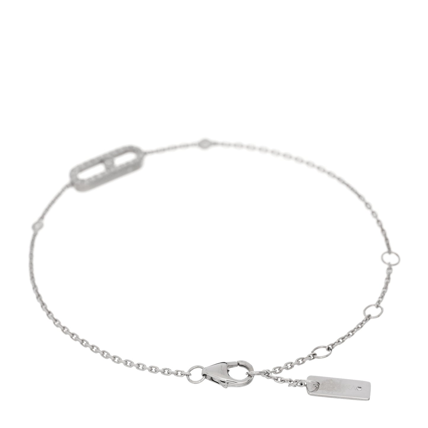 18K White Gold Diamond Move Uno Pave Bracelet