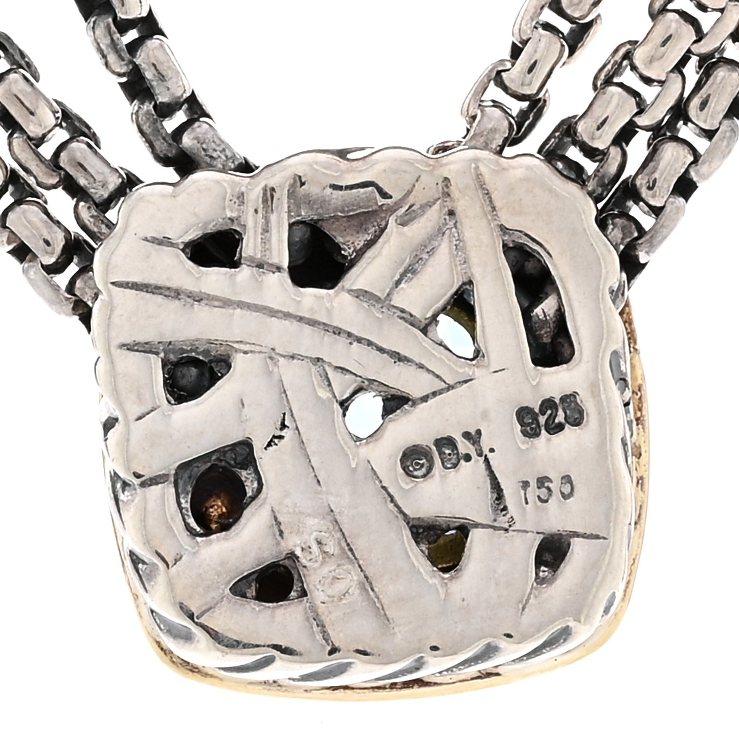 Sterling Silver 18K Yellow Gold Blue Topaz Albion Multi-Strand Pendant Necklace