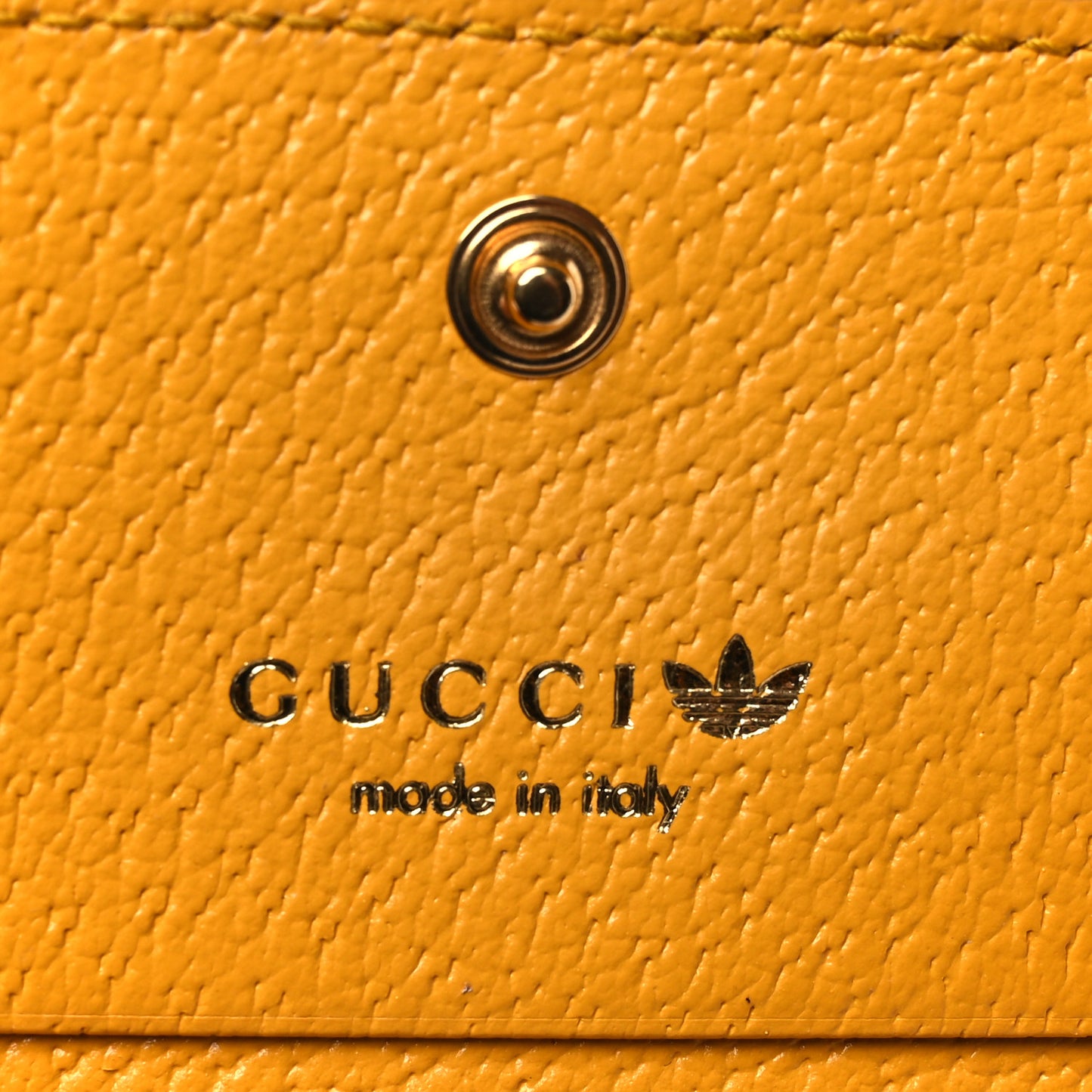 X ADIDAS Textured Dollar Calfskin Trefoil Horsebit 1955 Card Case Wallet With Strap Crop Black