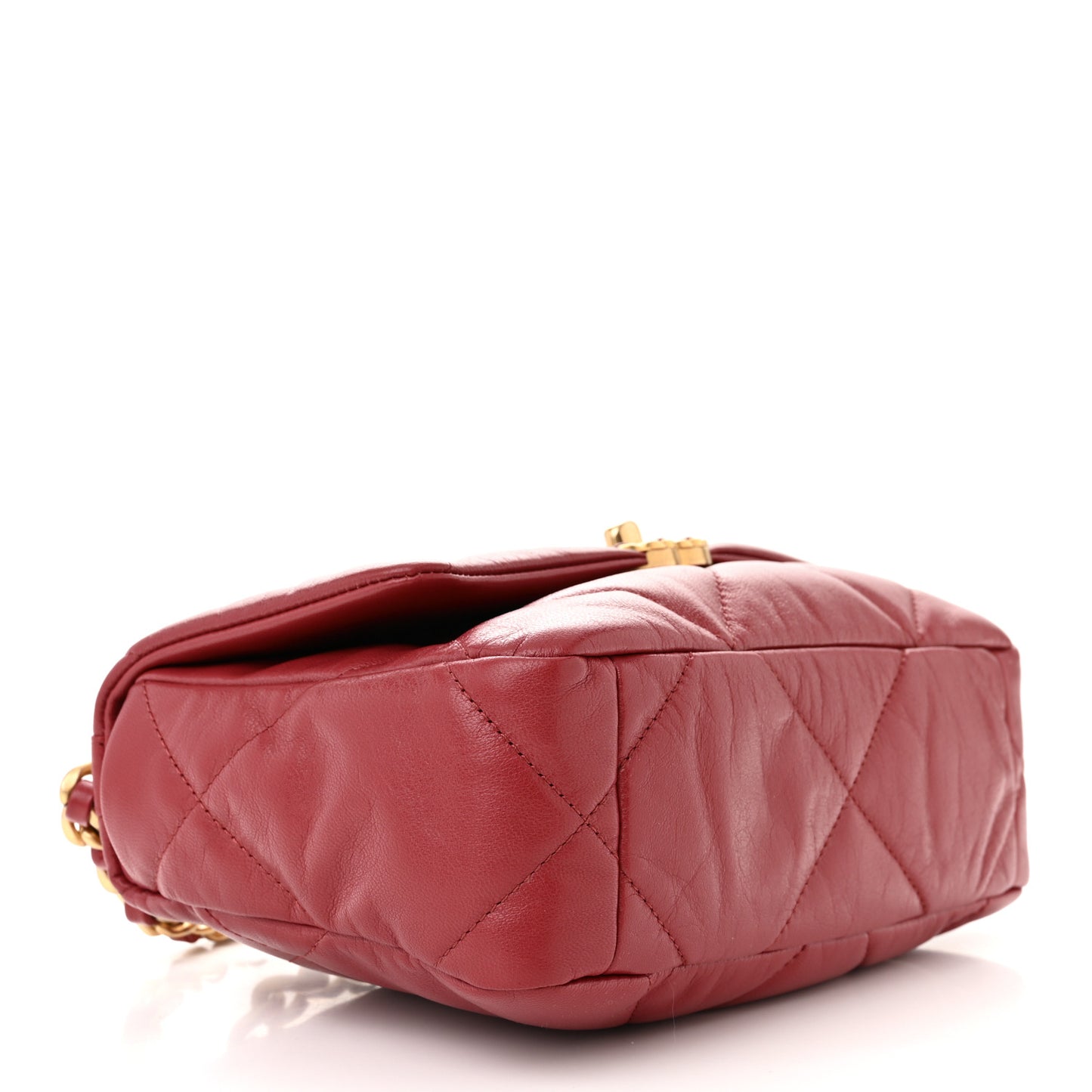 Goatskin Quilted Medium Chanel 19 Flap Red