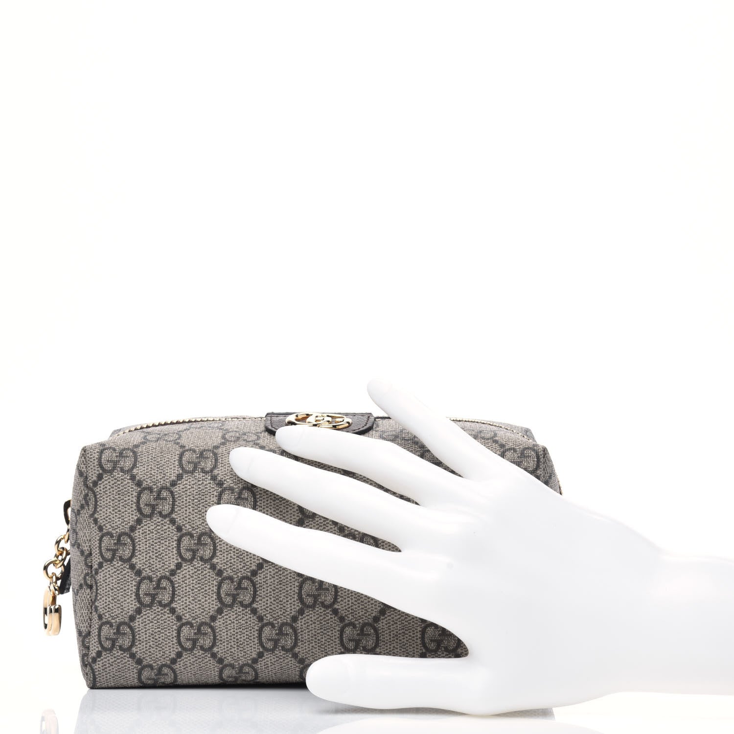 Gucci Soft GG Supreme Monogram Calfskin Medium Ophidia Cosmetic Case Beige Ebony New Acero 2 of 12