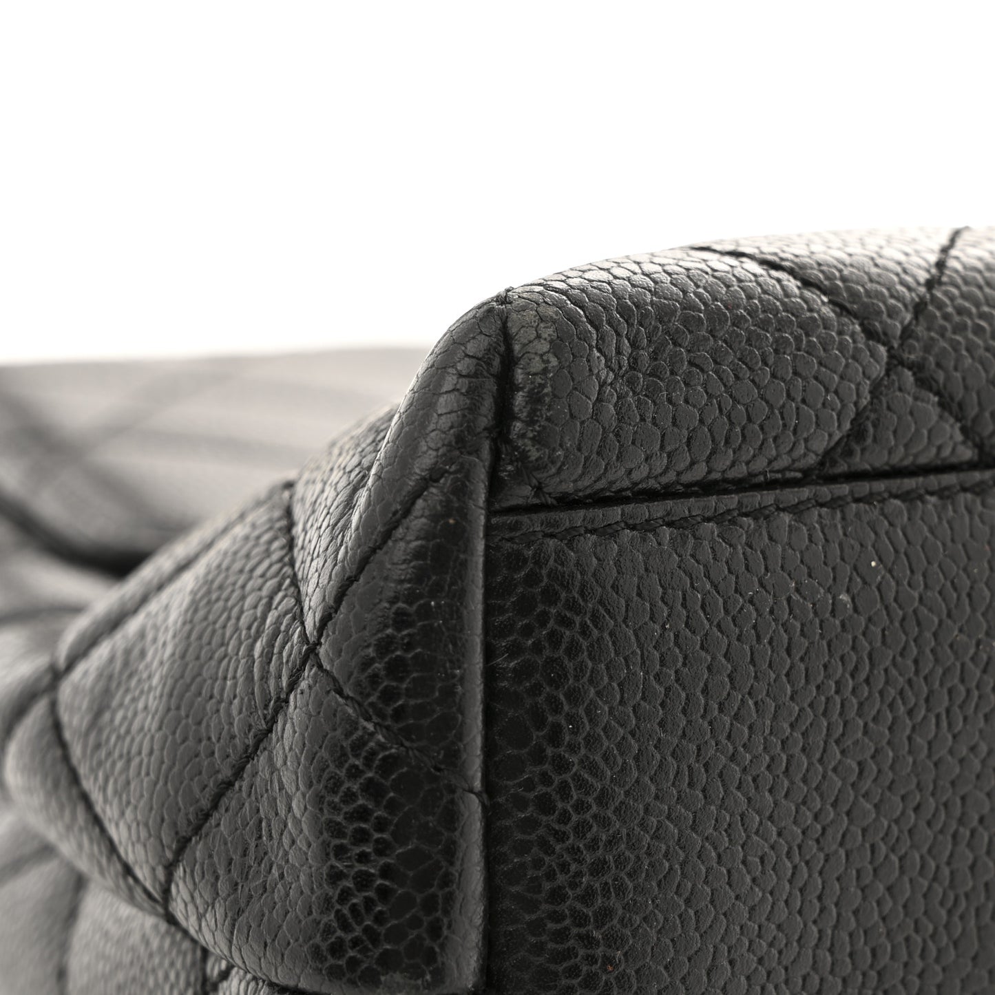 Caviar Quilted Jumbo Kelly Flap Black