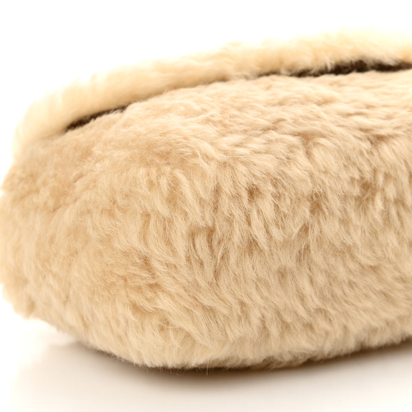 Shearling Calypso Crossbody Crema Naturel Dark Cigar