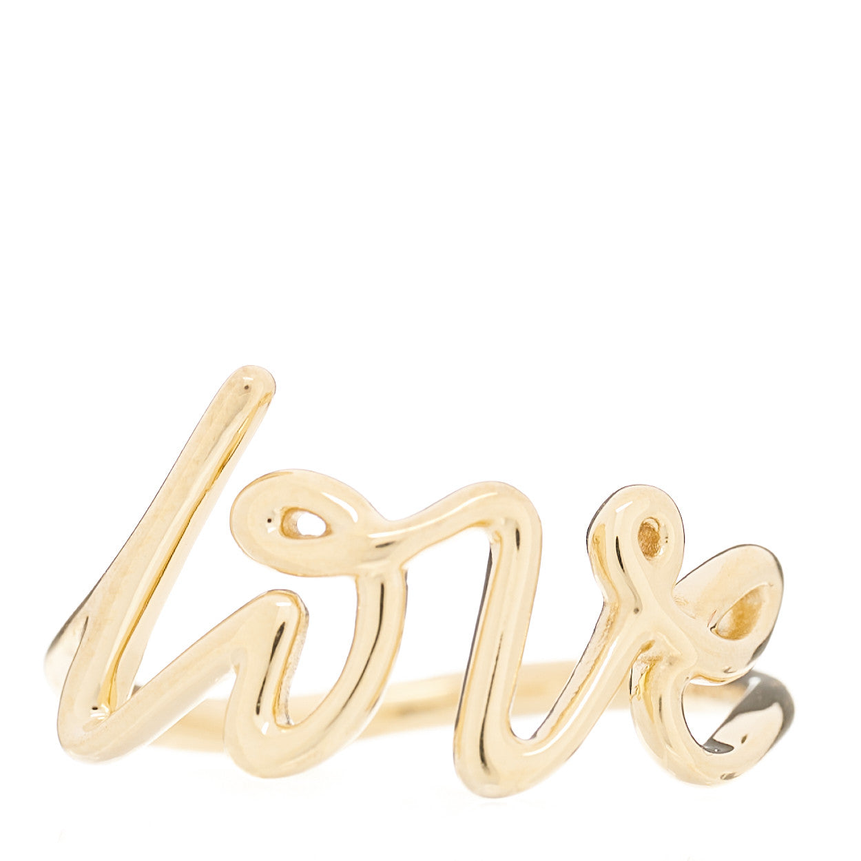 18K Yellow Gold Paloma's Graffiti Love Ring 49 5