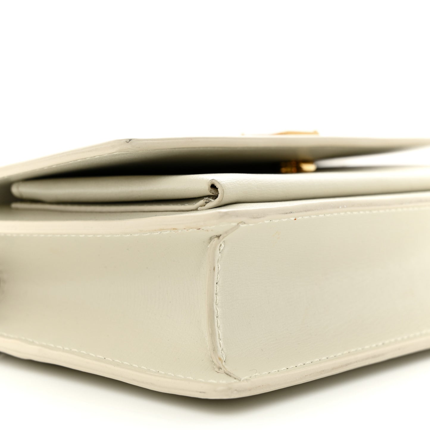 Calfskin Monogram Sunset Chain Wallet Blanc Vintage