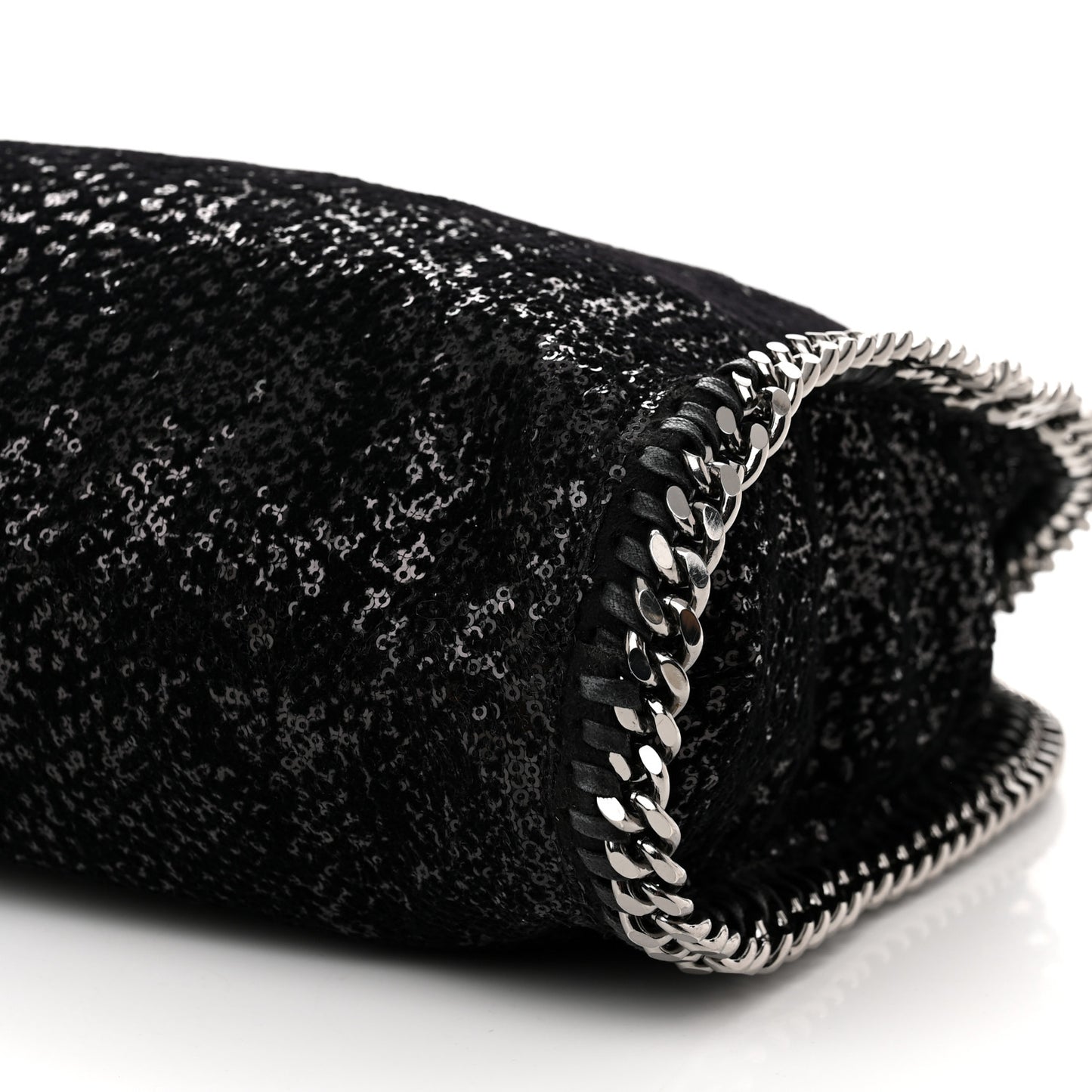 Sequin Small Falabella Tote Black