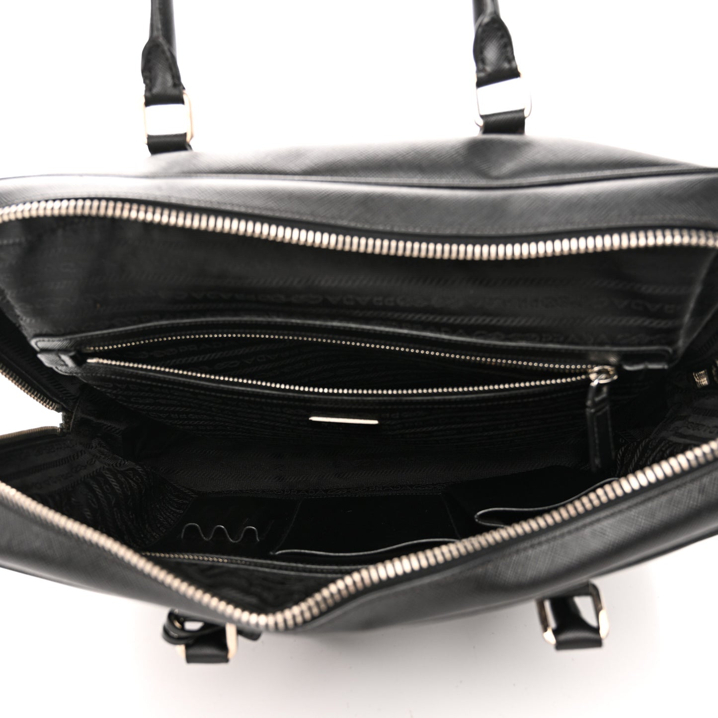Saffiano Travel Briefcase Black