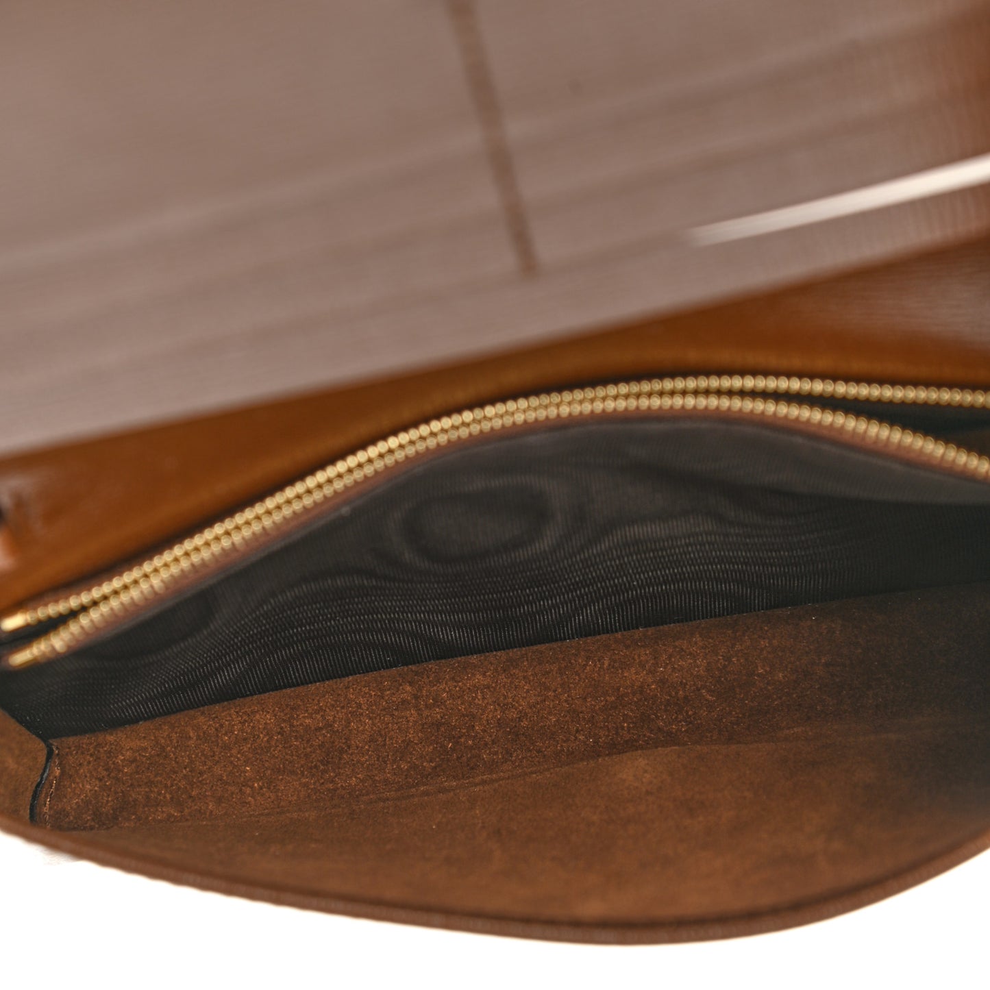 GG Supreme Monogram Azalea Calfskin Horsebit 1955 Wallet On Chain Beige Ebony Brown Sugar
