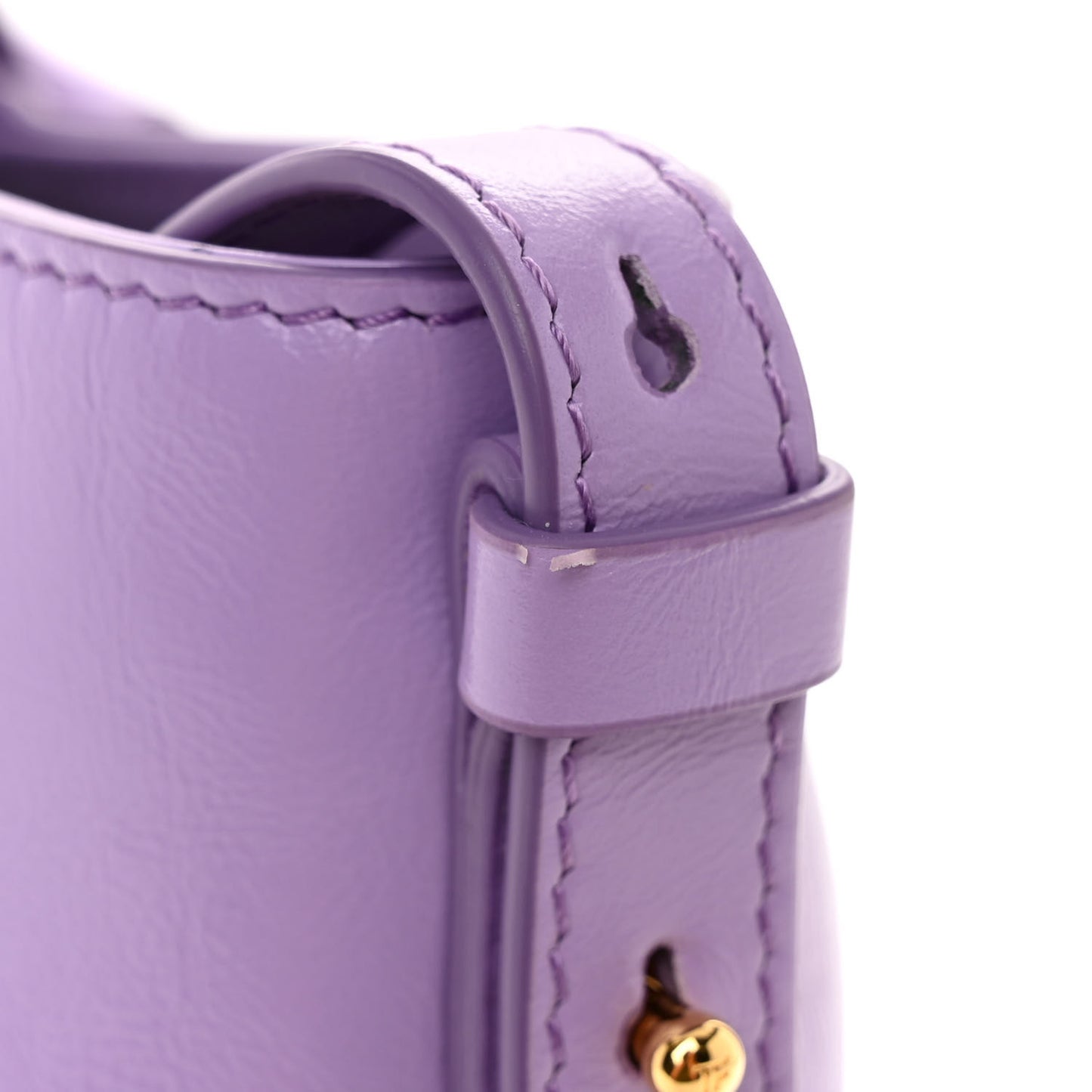 Shiny Calfskin Mini TF East West Tote Hyacinth