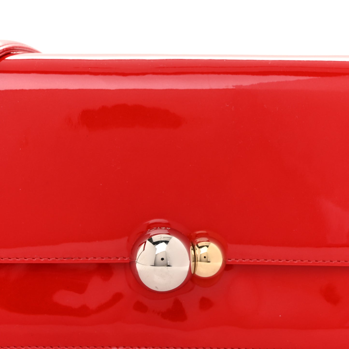 Patent Tribale Chain Wallet Red