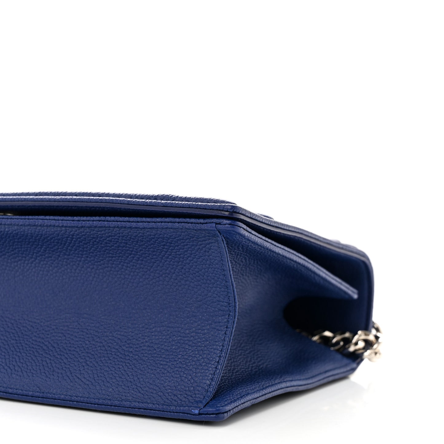 Grained Calfskin Small Diorama Flap Bag Bleu De Minuit