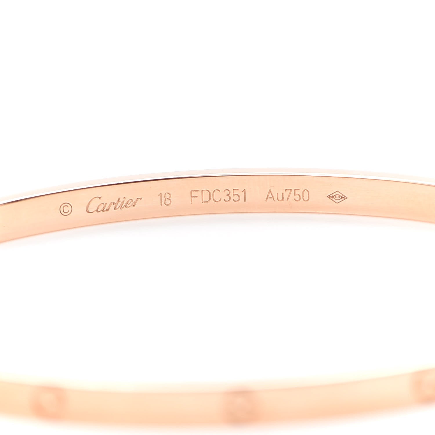 Cartier 18K Pink Gold Small LOVE Bracelet 18 5 of 7