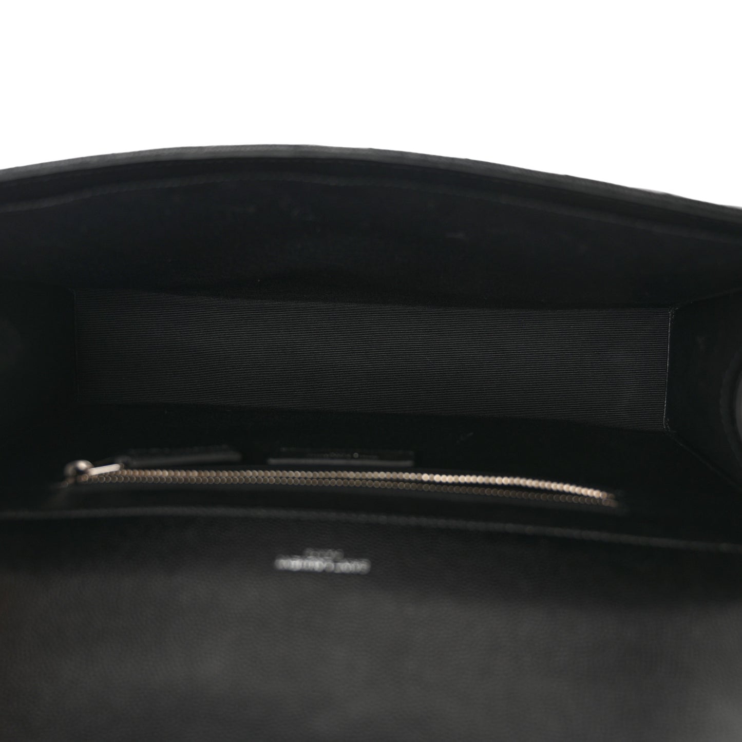 Grain De Poudre Matelasse Chevron Large Monogram Satchel Black