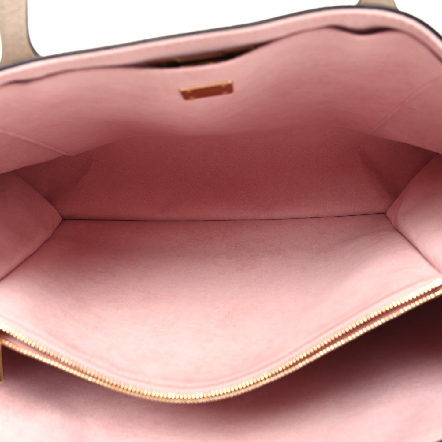 Grained Calfskin Lockme Shopper Greige