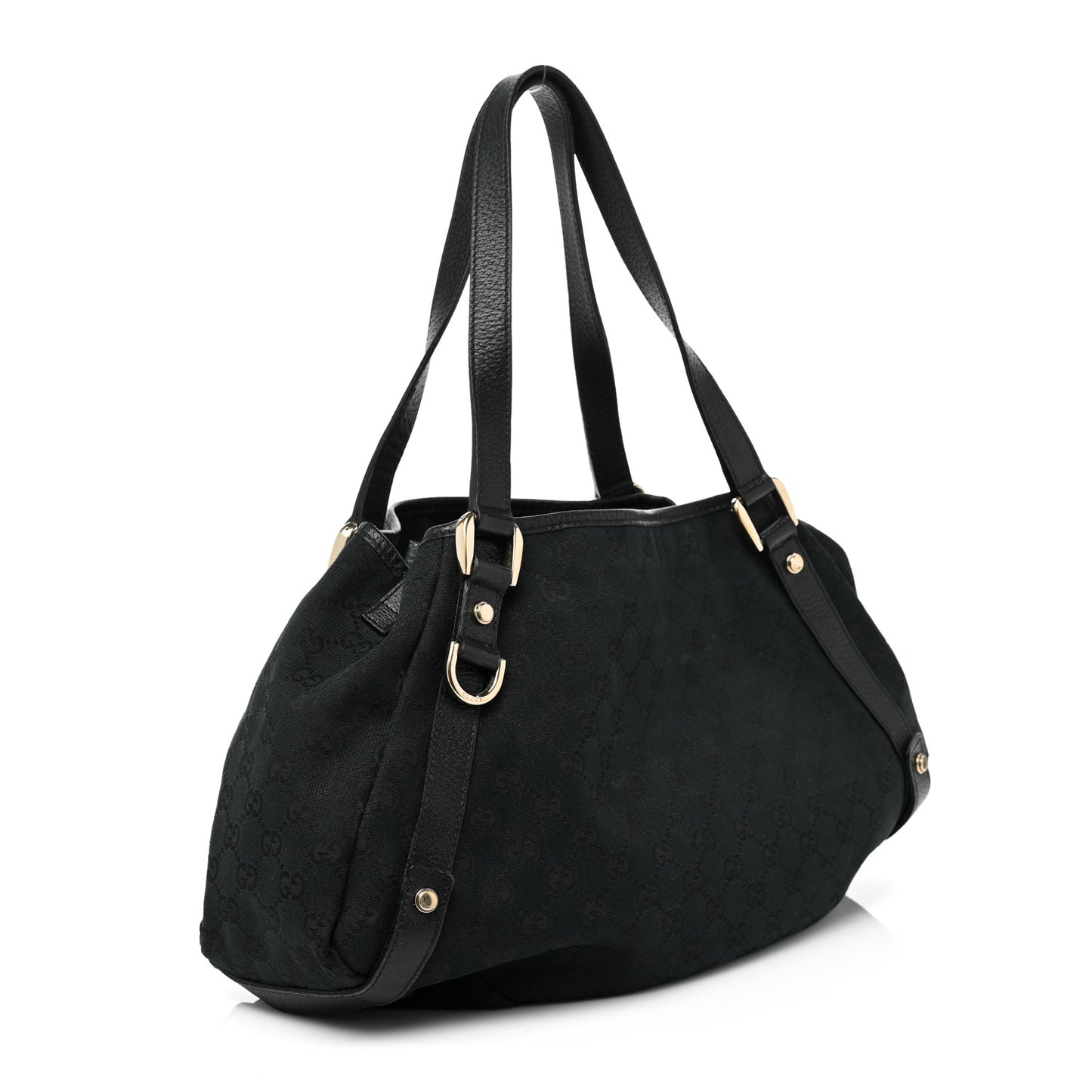 Monogram Medium Abbey Shoulder Bag Black