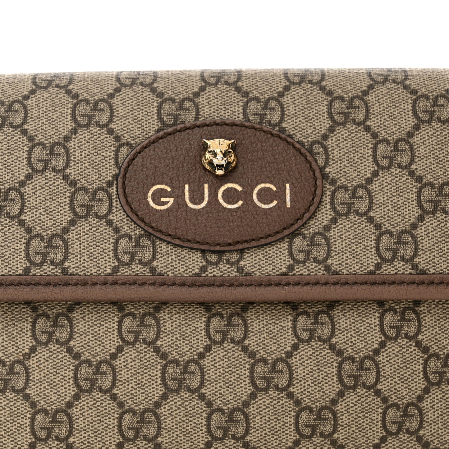 GG Supreme Monogram Neo Vintage Web Belt Bag Brown