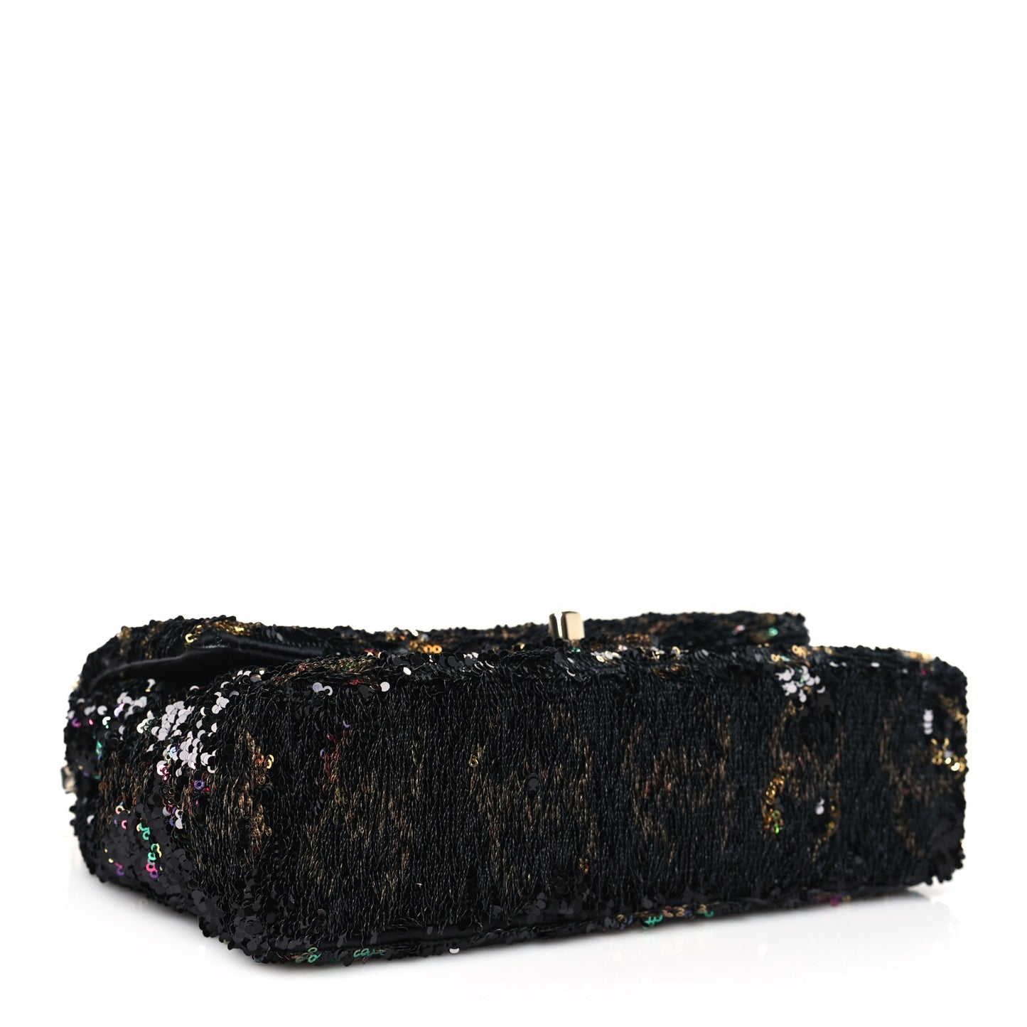 Sequin CC Small Single Flap Black Multicolor