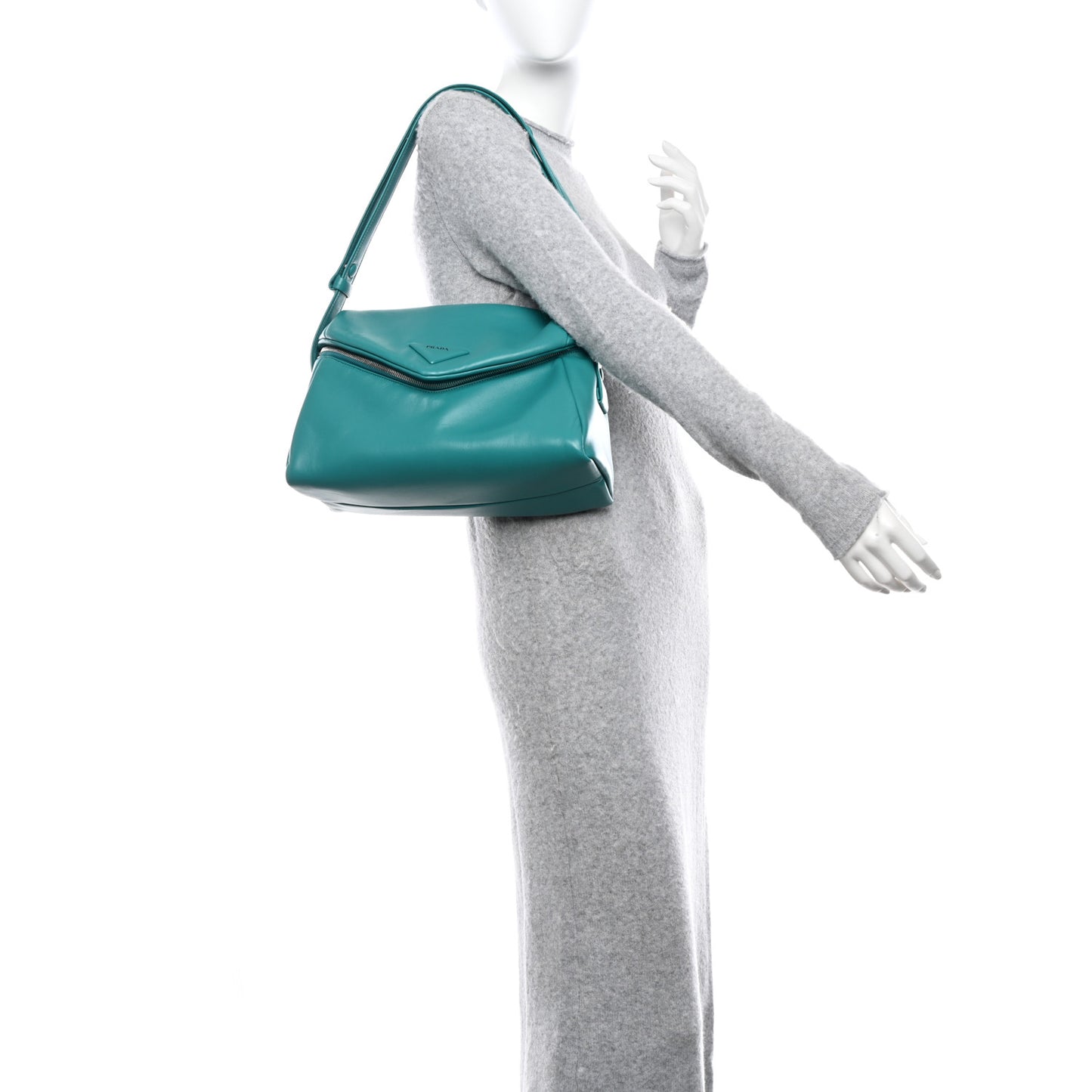 Nappa Padded Signaux Bag Turquoise