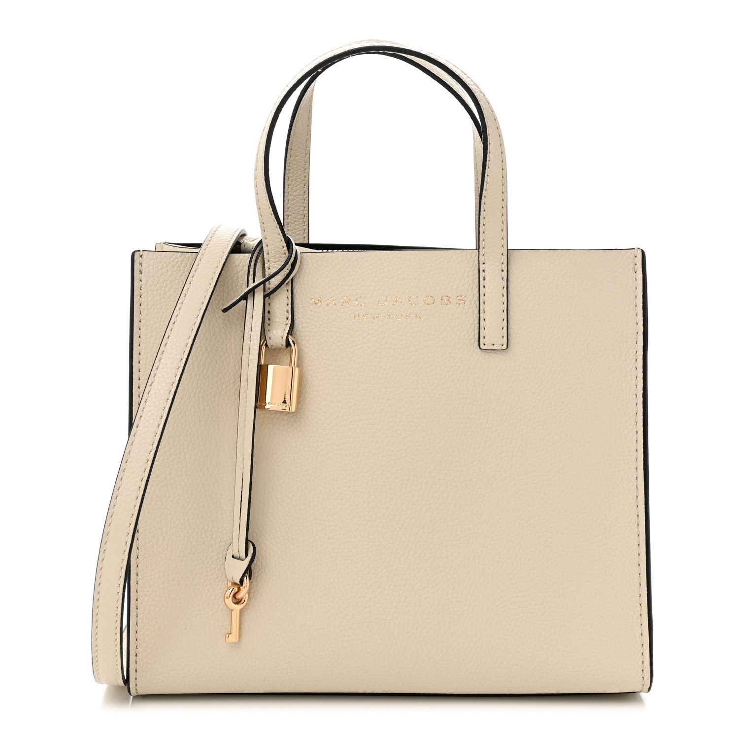 Marc Jacobs Calfskin Mini Grind Tote Bag White 1673137 – FASHIONPHILE