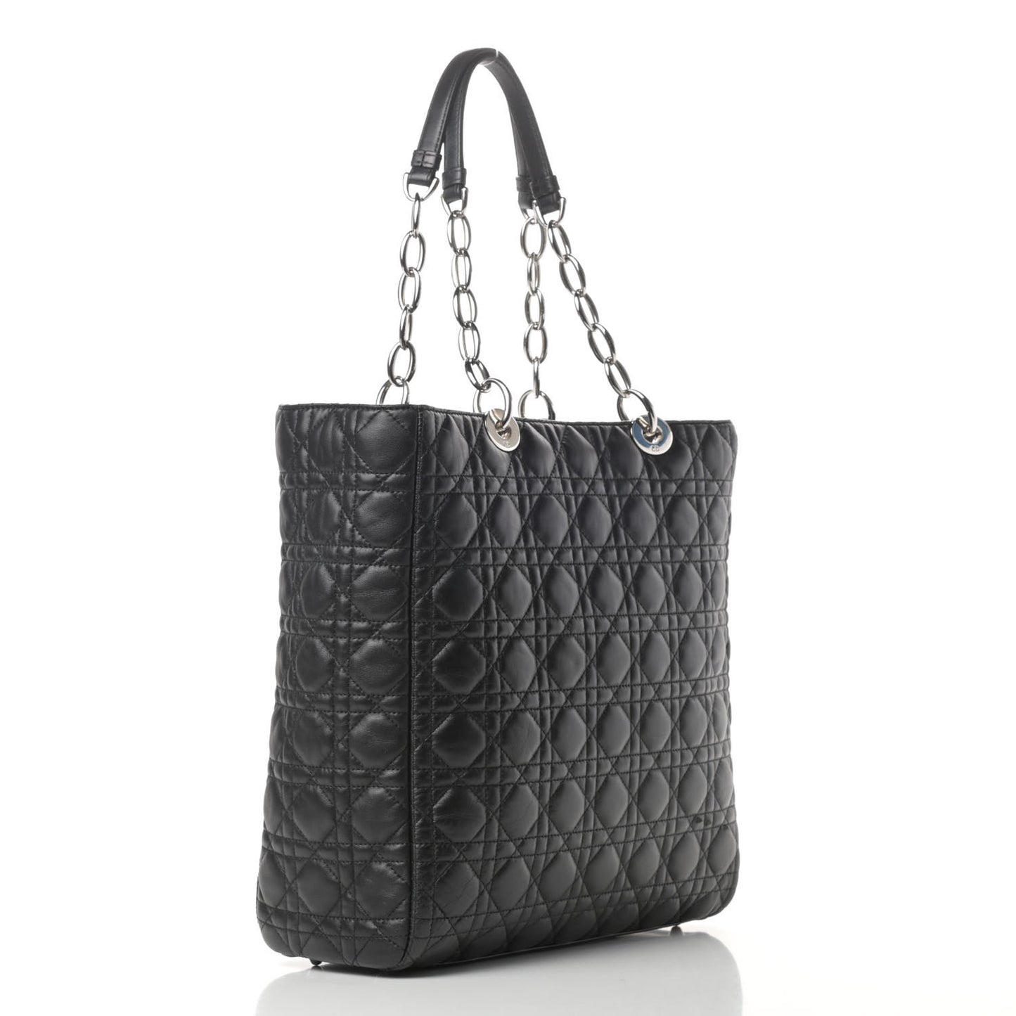Lambskin Cannage Dior Soft Shopping Tote Black