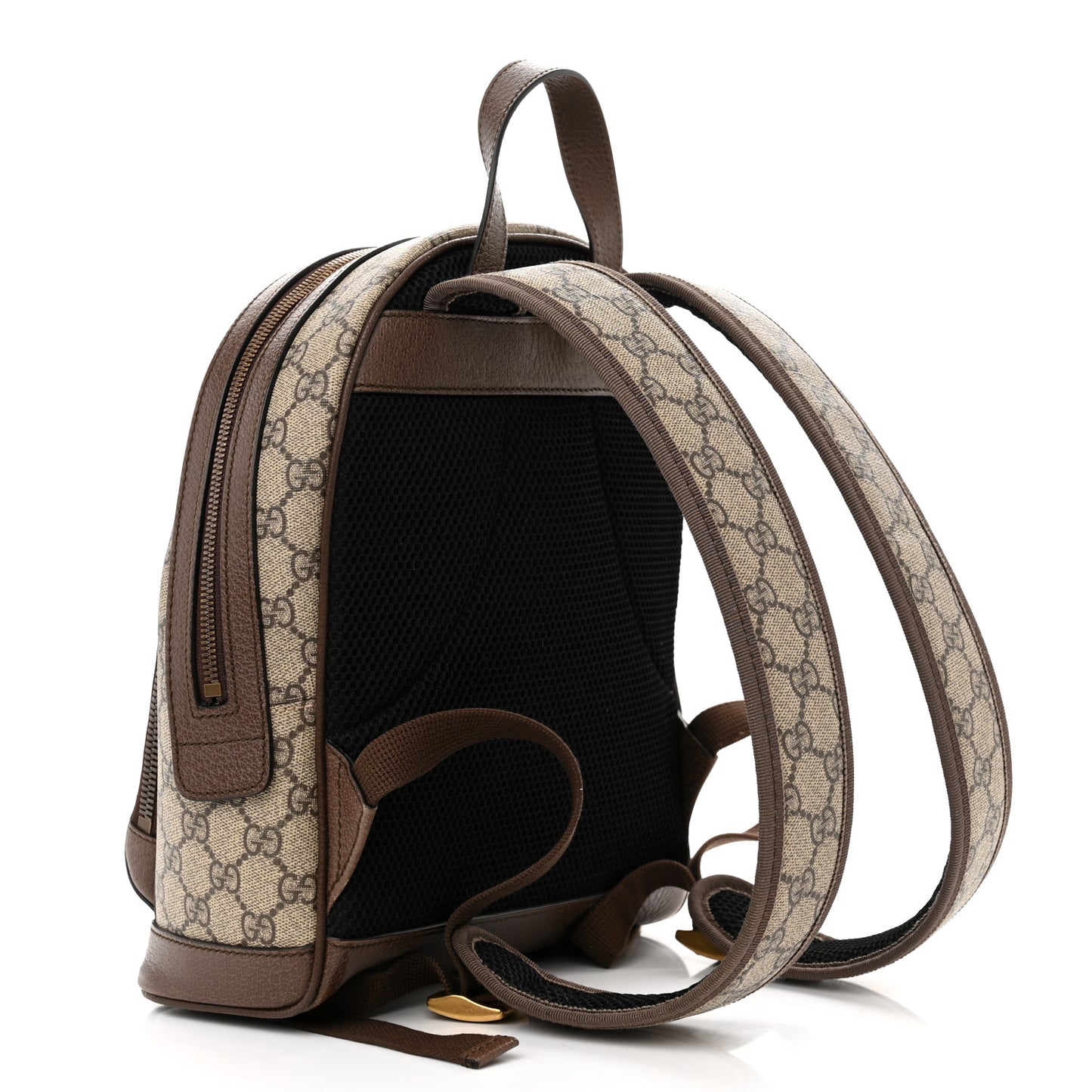 GG Supreme Monogram Calfskin Web Small Ophidia Day Backpack Beige Ebony New Acero