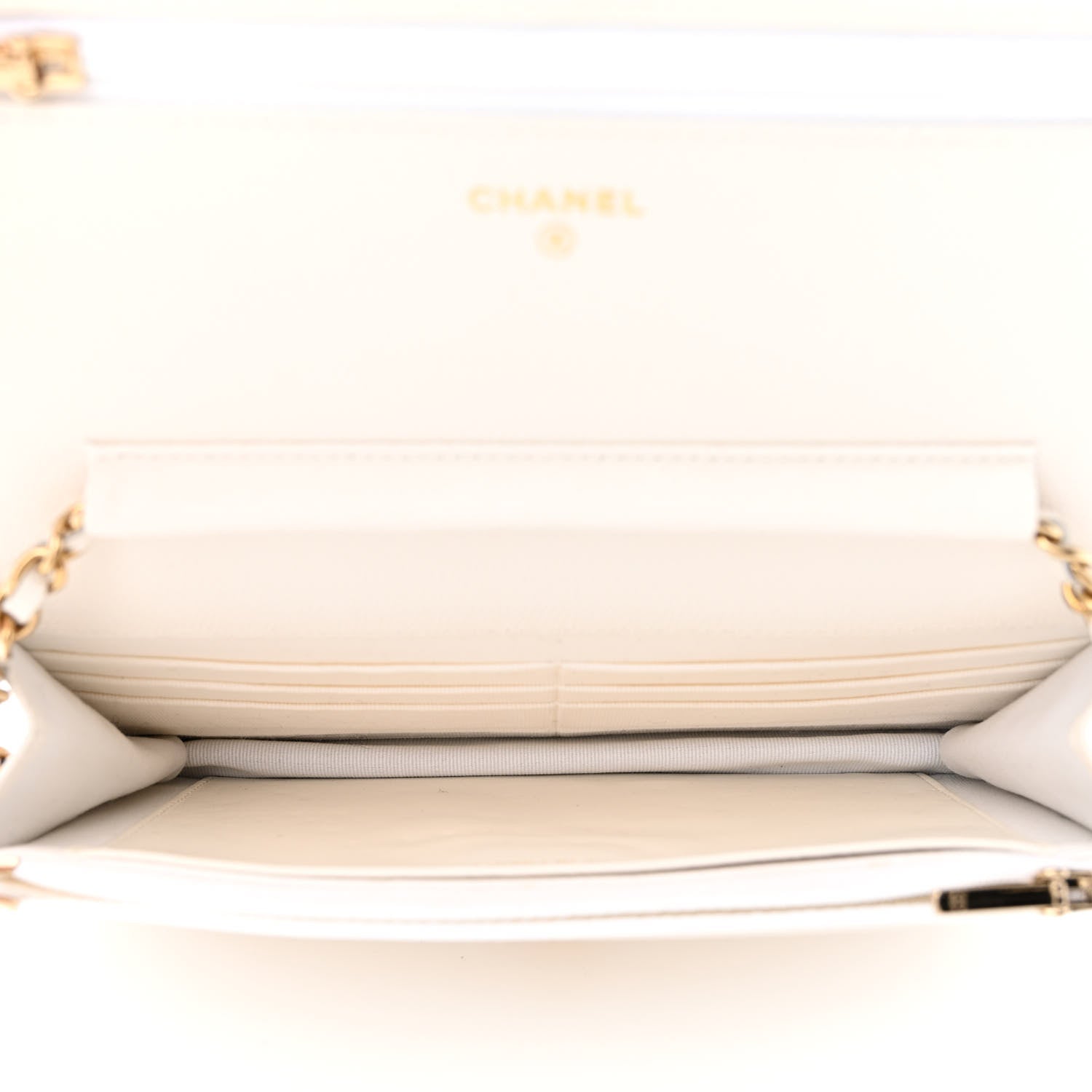 Chanel Caviar Quilted Wallet On Chain WOC White 5 of 13