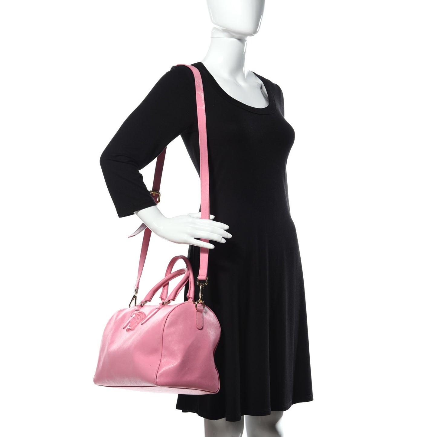 Saffiano Calfskin Palazzo Duffle Bag Light Pink