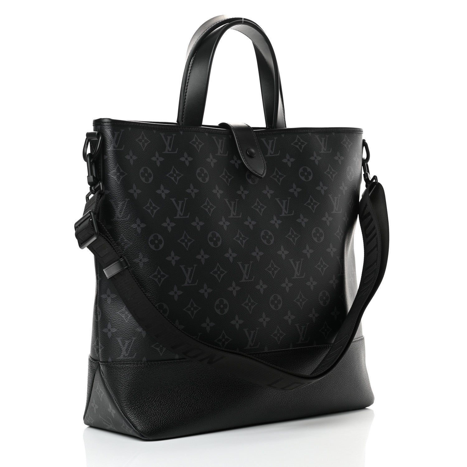Louis Vuitton Monogram Eclipse Saumur Tote Black 2 of 10