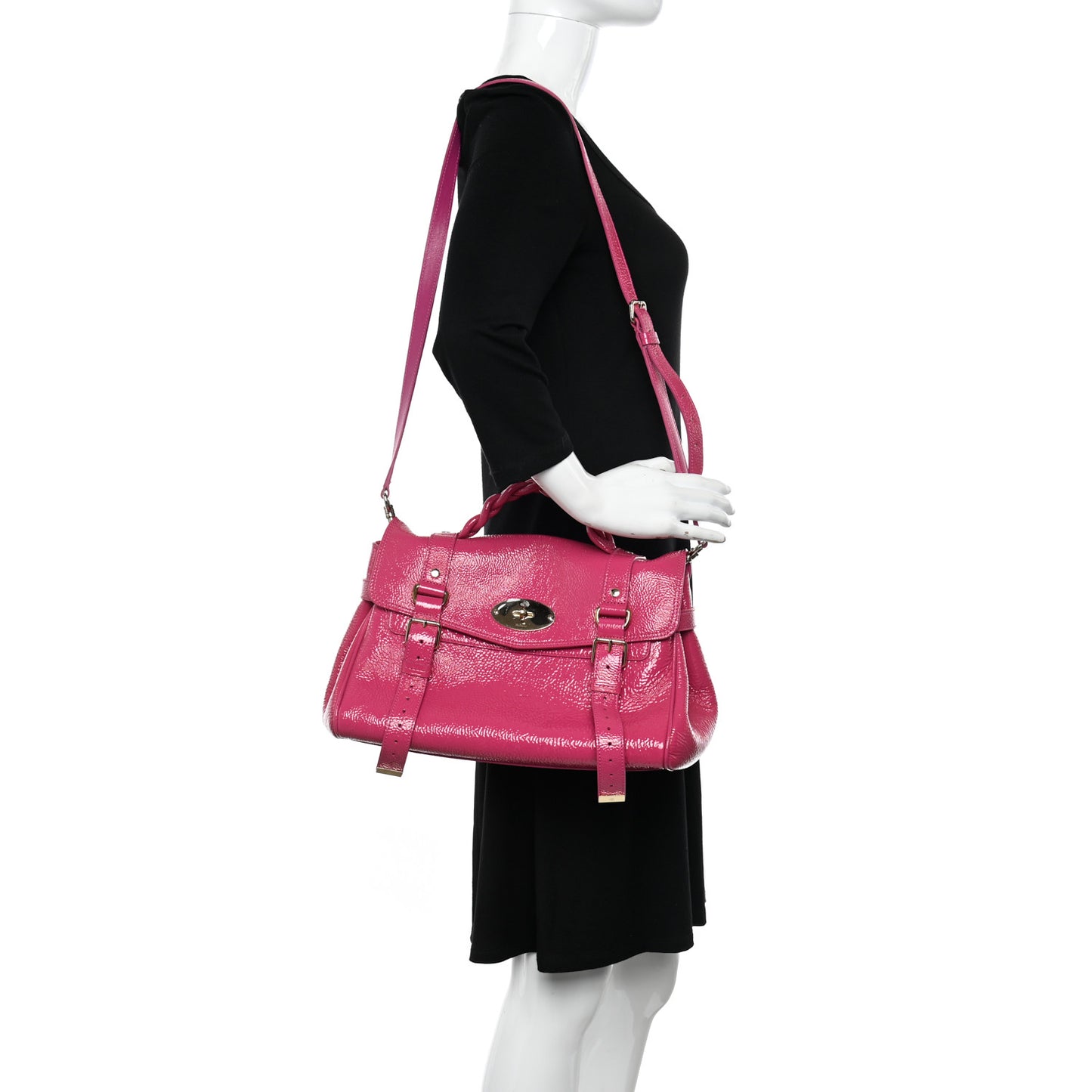 Spongy Patent Small Alexa Pink