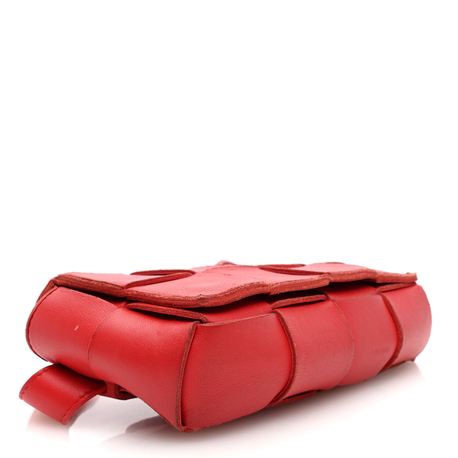 Bottega Veneta Nappa Maxi Intreccio The Belt Cassette Bag Bright Red 4 of 12