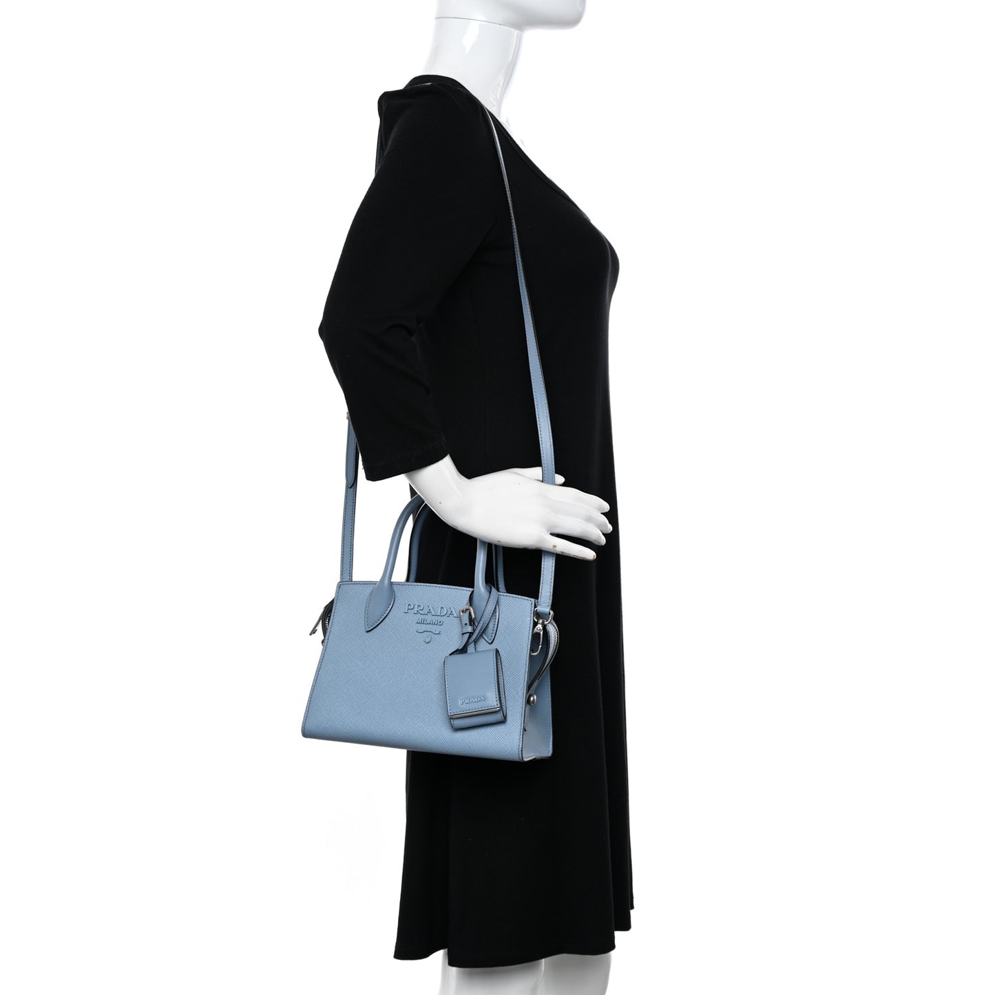 Saffiano Cuir Calfskin Mini Monochrome Top Handle Tote Astrale