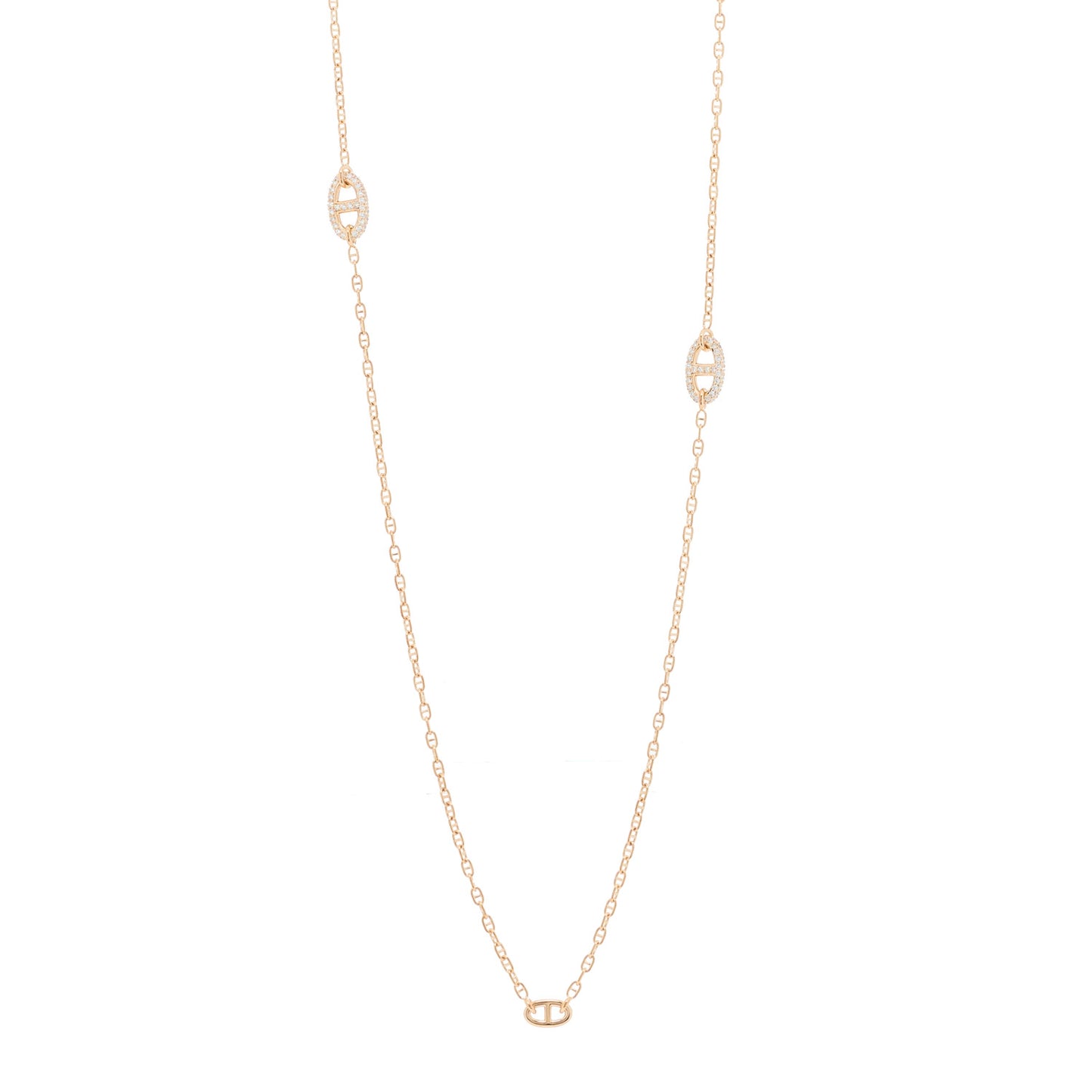 18K Rose Gold Diamond Farandole Necklace 80
