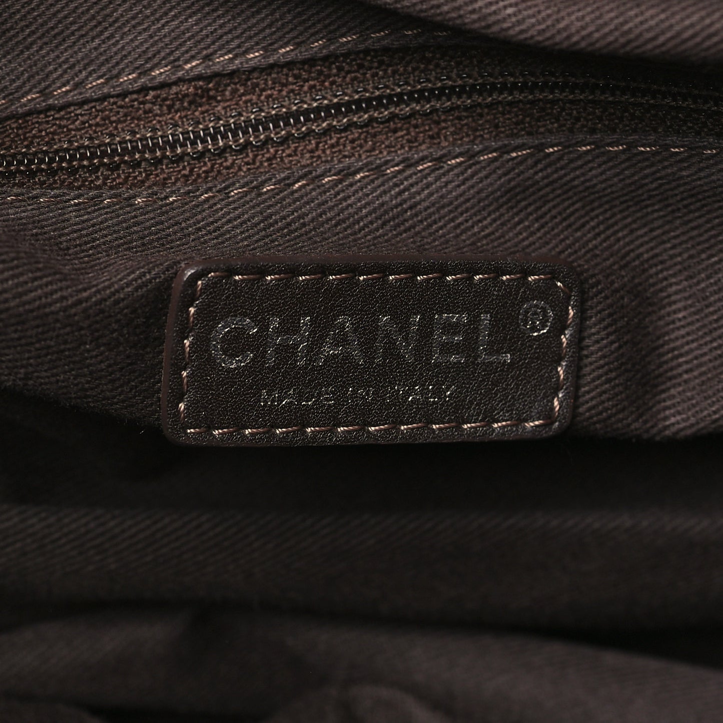 Calfskin Stitched Outdoor Ligne Bowler Brown