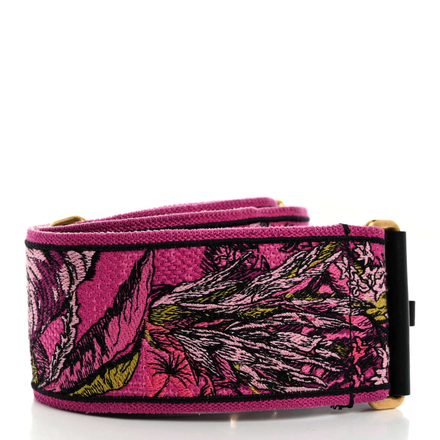Canvas Toile de Jouy Voyage Shoulder Strap Fuchsia Multicolor